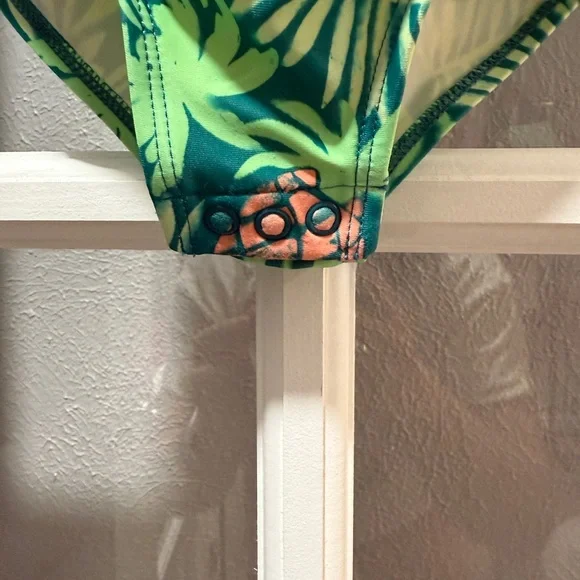 Carter's Tropical Green and Orange Girls Swim One Piece - Picture 4 of 7